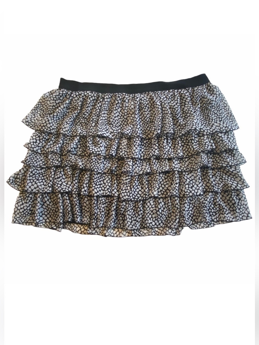 Lane Bryant Ruffle Tiered Mini Skirt Animal Print Coquette Romantic 22/24 NWT